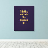 Toile Typographie quantique Oswald or violet foncé (Insitu (Plancher de Bois))