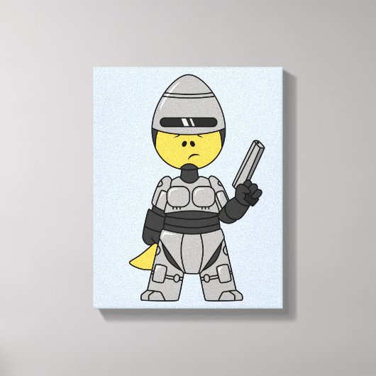 Toile Tyrannosaurus Rex Habillé Comme Robocop. (Recto)