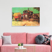 Toile Tziganes avec caravanes par Vincent van Gogh (Insitu(Salon))