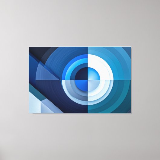 Toile uego de Formas - Arte Abstracto en Azul  (Recto)