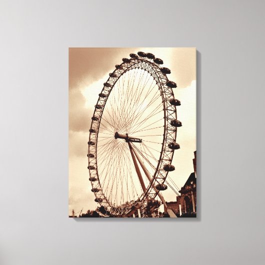 Toile (UK) London Eye Vintage Wrapped Canvas (Recto)