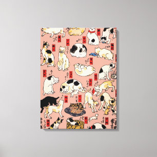 Toile Ukiyo-e Chat Japonais Vintage : Kuniyoshi