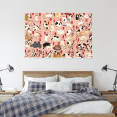 Toile Ukiyo-e Chat Japonais Vintage : Kuniyoshi (Insitu(Chambre))