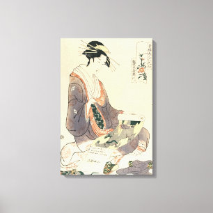 Toile ukiyo-e geisha vintage classique art féminin japo
