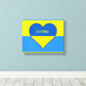 Toile Ukraine Drapeau bleu jaune Thunder_Cove (Insitu (Plancher de Bois))