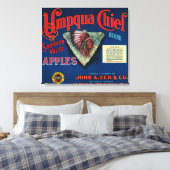 Toile Umpqua Chief Apple Crate LabelSutherlin, OU (Insitu(Chambre))