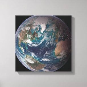 Toile Un à pleine vue de la terre montrant les données