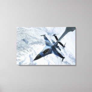 Toile Un agresseur F-16 repose en contact la position