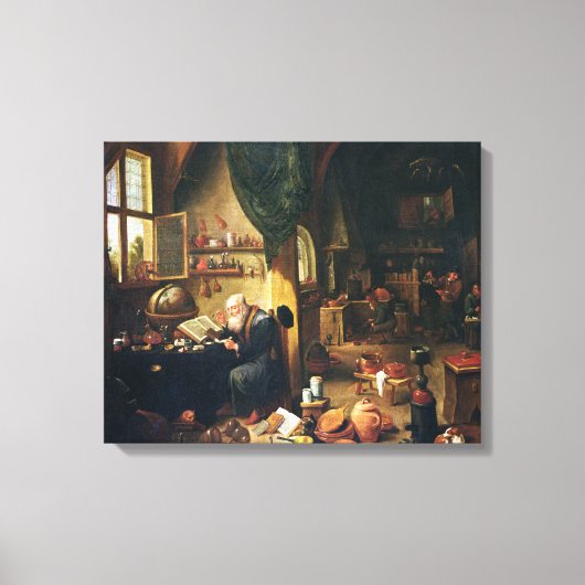 Toile Un alchimiste dans son atelier (Recto)