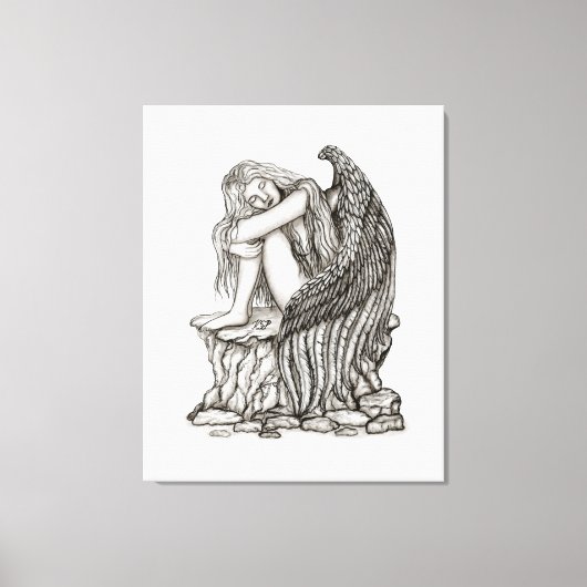 Toile Un ange endormi sur la pierre (Recto)