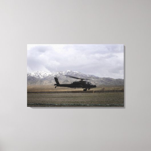 Toile Un Apache AH-64A décolle (Recto)