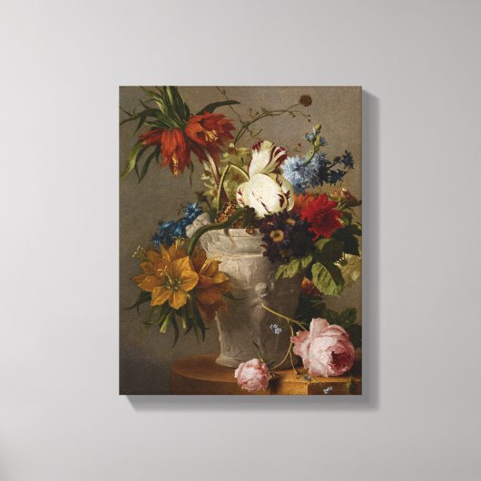 Toile Un arrangement avec les fleurs, 19ème siècle (Recto)