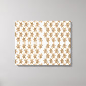 Toile un arrière - plan blanc avec des fleurs marron (Recto)