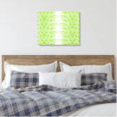 Toile un arrière - plan vert et blanc avec des petits po (Insitu(Chambre))