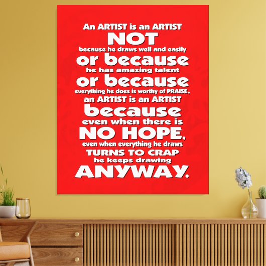 Toile Un artiste est... (Insitu(Salon))