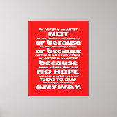 Toile Un artiste est... (Recto)