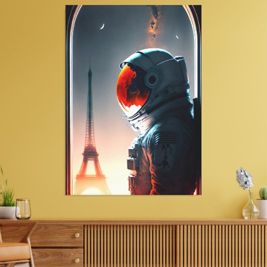 Toile Un astronaute à Paris (Insitu(Salon))