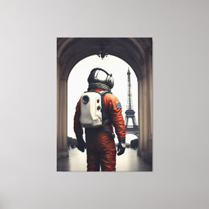 Toile Un astronaute à Paris
