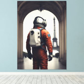 Toile Un astronaute à Paris (Insitu (Plancher de Bois))
