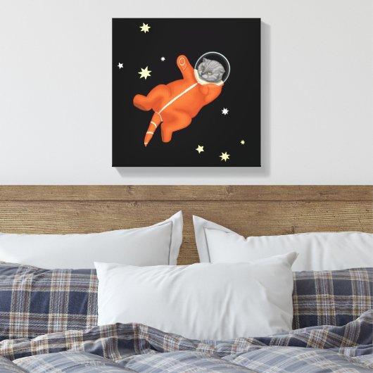 Toile Un astronaute de chat dans une combinaison spatial (Insitu(Chambre))