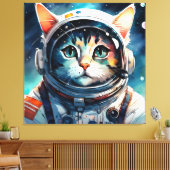 Toile Un astronaute de chat imaginaire (Insitu(Salon))