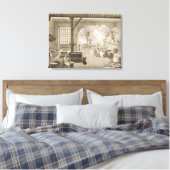 Toile Un atelier de séchoir en soie, de l'"Encyclopedie  (Insitu(Chambre))