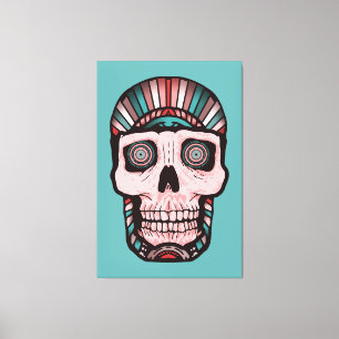 Toile Un autre crâne du monde : un rappel cosmique