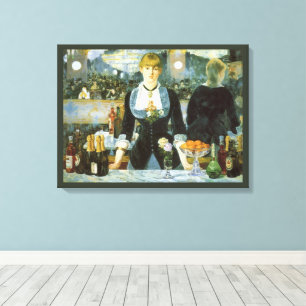 Toile Un bar aux Folies Bergère d'Édouard Manet
