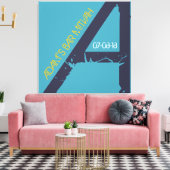 Toile Un Bat mitzvah à barres initial Monogramme Carte d (Insitu(Salon))