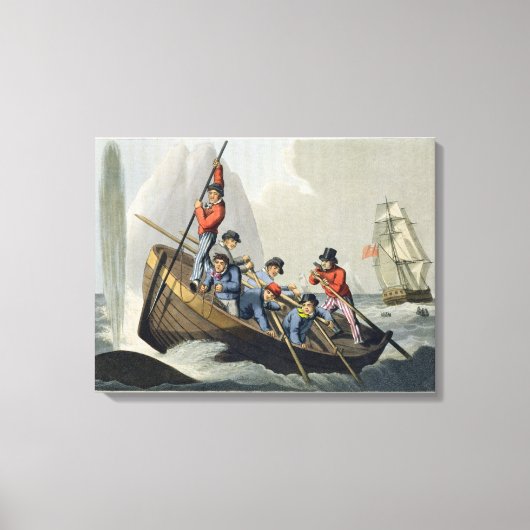 Toile Un bateau attaque une baleine, gravé par Matth (Recto)