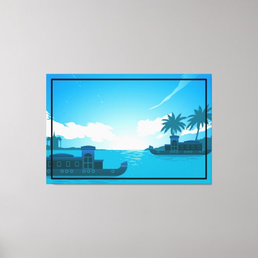 Toile Un bateau en mer (Recto)