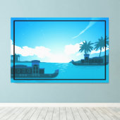 Toile Un bateau en mer (Insitu (Plancher de Bois))