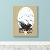Toile Un bateau pirate (Insitu (Plancher de Bois))