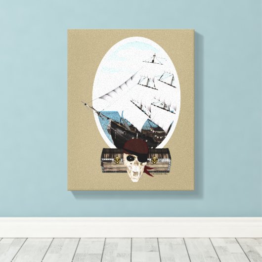 Toile Un bateau pirate (Insitu (Plancher de Bois))