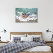 Toile Un bébé phoque surfant (Insitu(Chambre))
