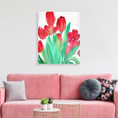 Toile Un bouquet de tulipes rouges (Insitu(Salon))