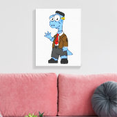 Toile Un Brontosaur Dessiné, Habillé Comme Frankenstein. (Insitu(Salon))