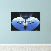 Toile Un C-17 Globemaster III reçoit du carburant (Insitu (Plancher de Bois))