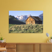 Toile Un cabine en bois et les monts Sawtooth dans (Insitu(Salon))
