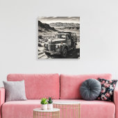 Toile Un camion dans le désert (Insitu(Salon))