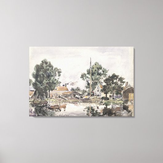 Toile Un canal à La Haye, 1868 (Recto)