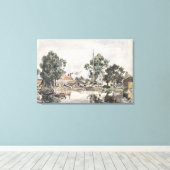 Toile Un canal à La Haye, 1868 (Insitu (Plancher de Bois))