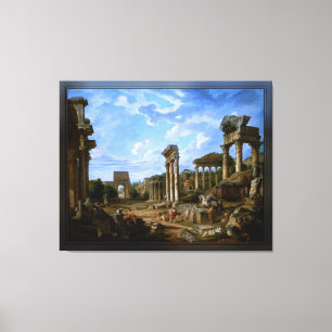 Toile Un caprice du forum romain par Giovanni Pannini