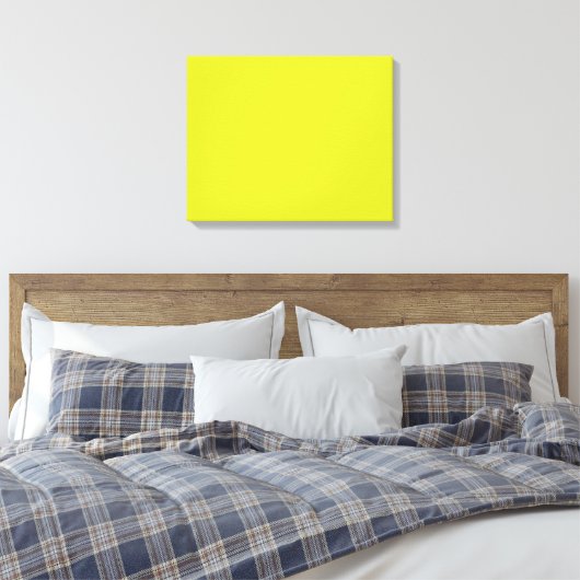 Toile Un carré jaune vif avec un borde blanc distinct (Insitu(Chambre))