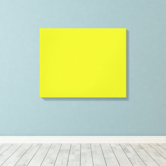 Toile Un carré jaune vif avec un borde blanc distinct (Insitu (Plancher de Bois))