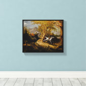 Toile Un cavalier sans tête poursuivant la grue Ichabod (Insitu (Plancher de Bois))