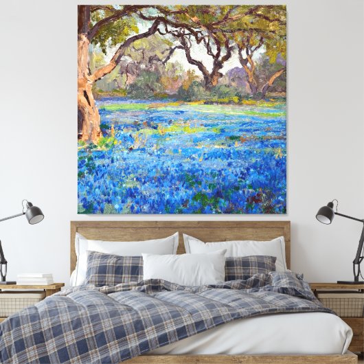 Toile Un champ de bleus à Alamo Heights, 1919, (Insitu(Chambre))