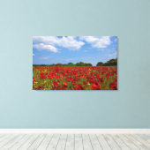 Toile Un Champ De Fleurs Rouges (Insitu (Plancher de Bois))