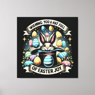 Toile Un chapeau plein de joie de Pâques