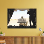 Toile Un chariot élévateur transporte du fret sur un Her (Insitu(Salon))